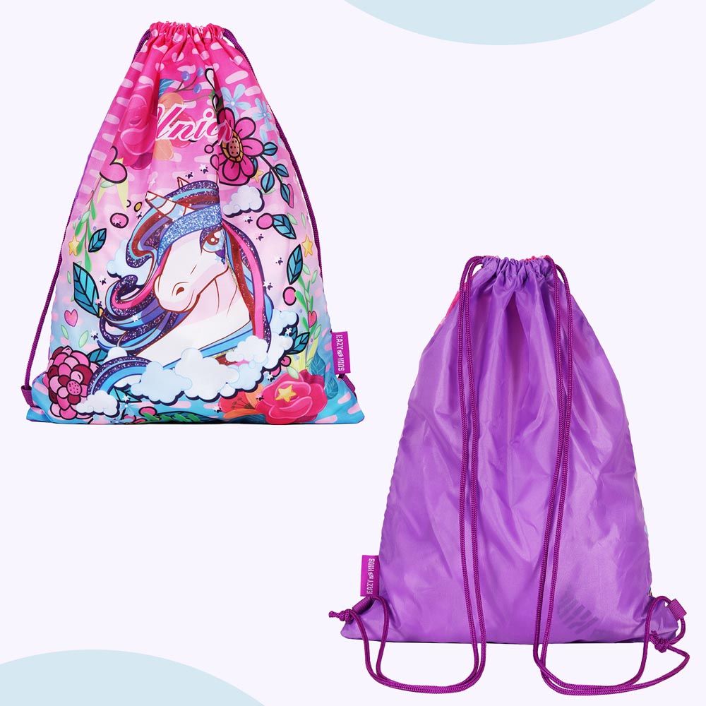 Eazy Kids - Backpack 17-Inch w/ Lunch Bag, Activity Bag & Pencil Case - Unicorn