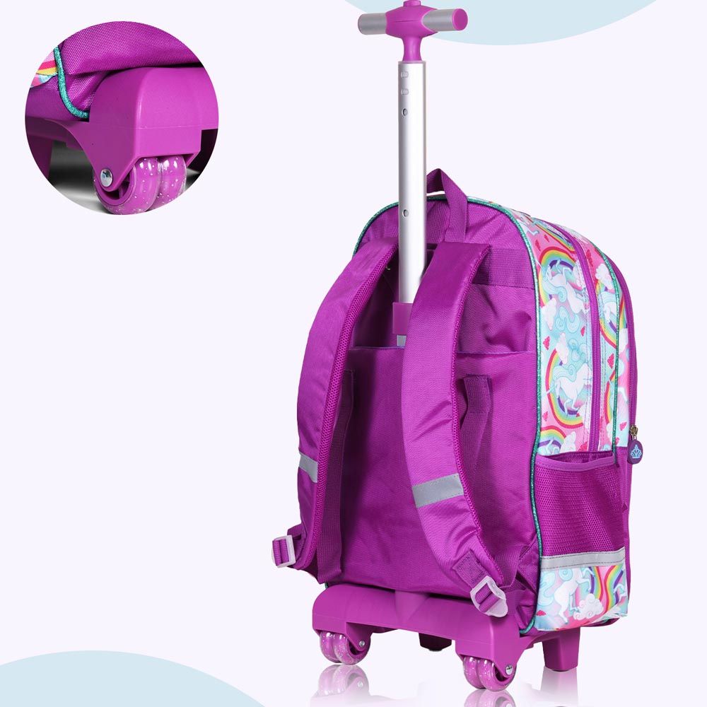 Eazy Kids - Backpack 17-Inch w/ Lunch Bag, Activity Bag & Pencil Case - Unicorn