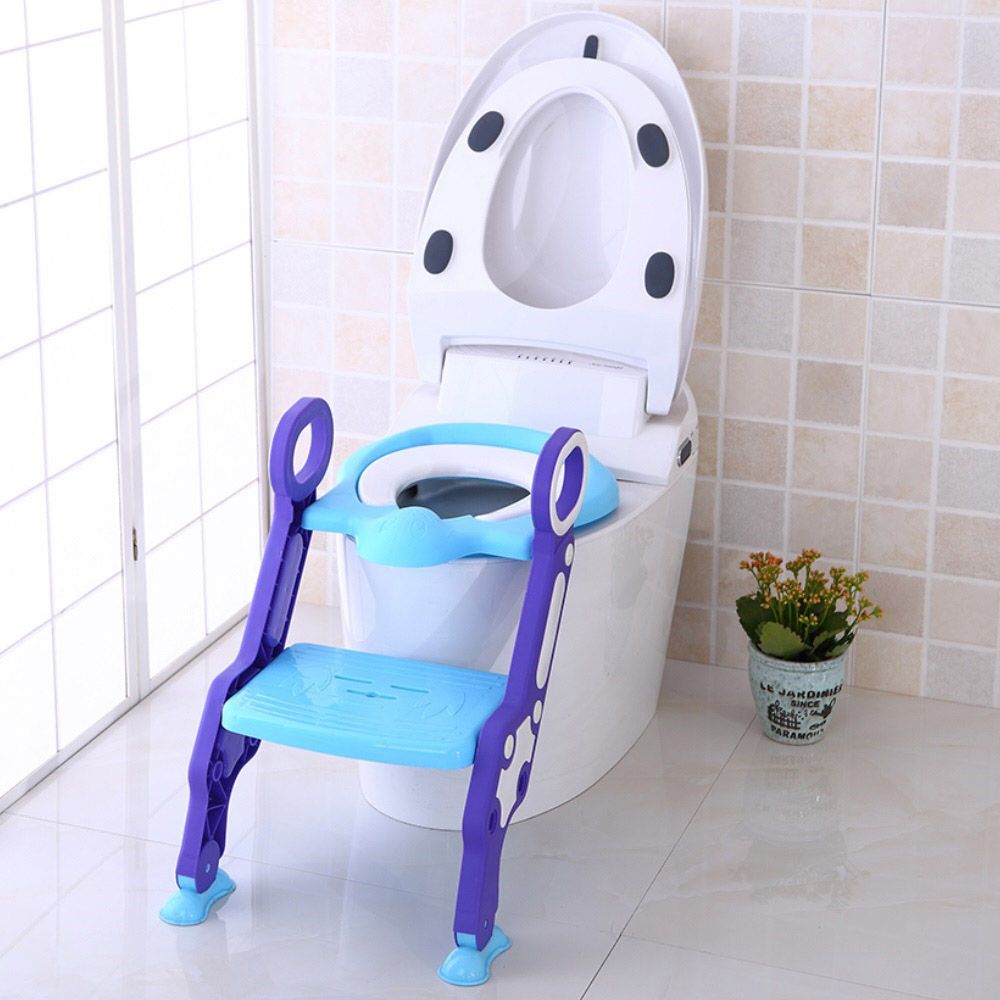 Eazy Kids - Step Stool Foldable Potty Trainer Seat - Blue