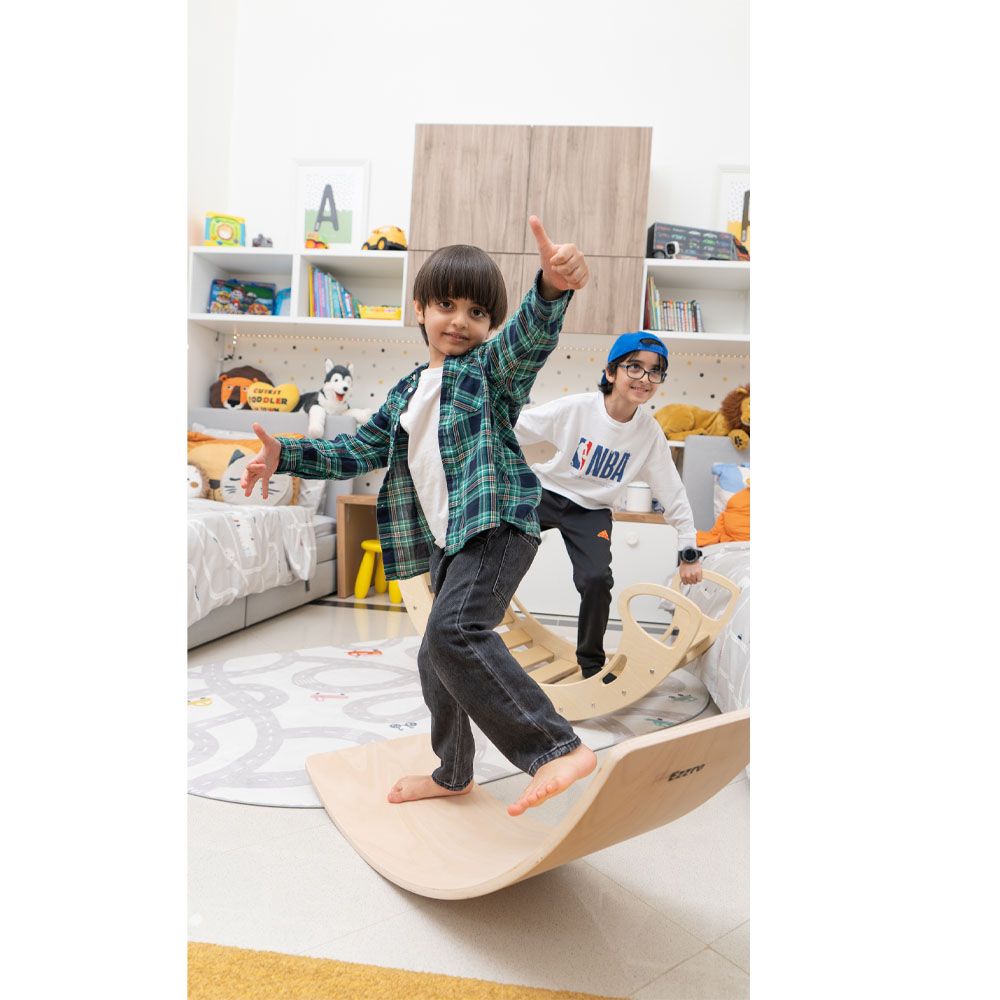 Ezzro - Natural Montessori Balance Board - Beige