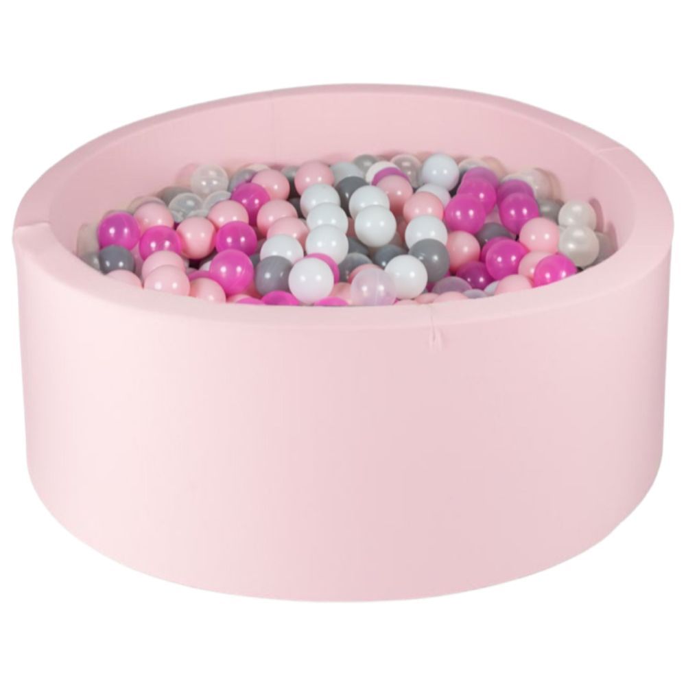 Ezzro - Round Ball Pit 120x50 w/ 200 Balls - Light Pink