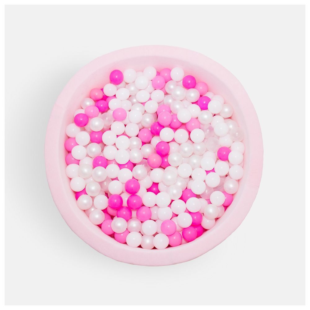 Ezzro - Round Ball Pit 120x50 w/ 200 Balls (Baby Pink, Fuchsia, White, Pearl)