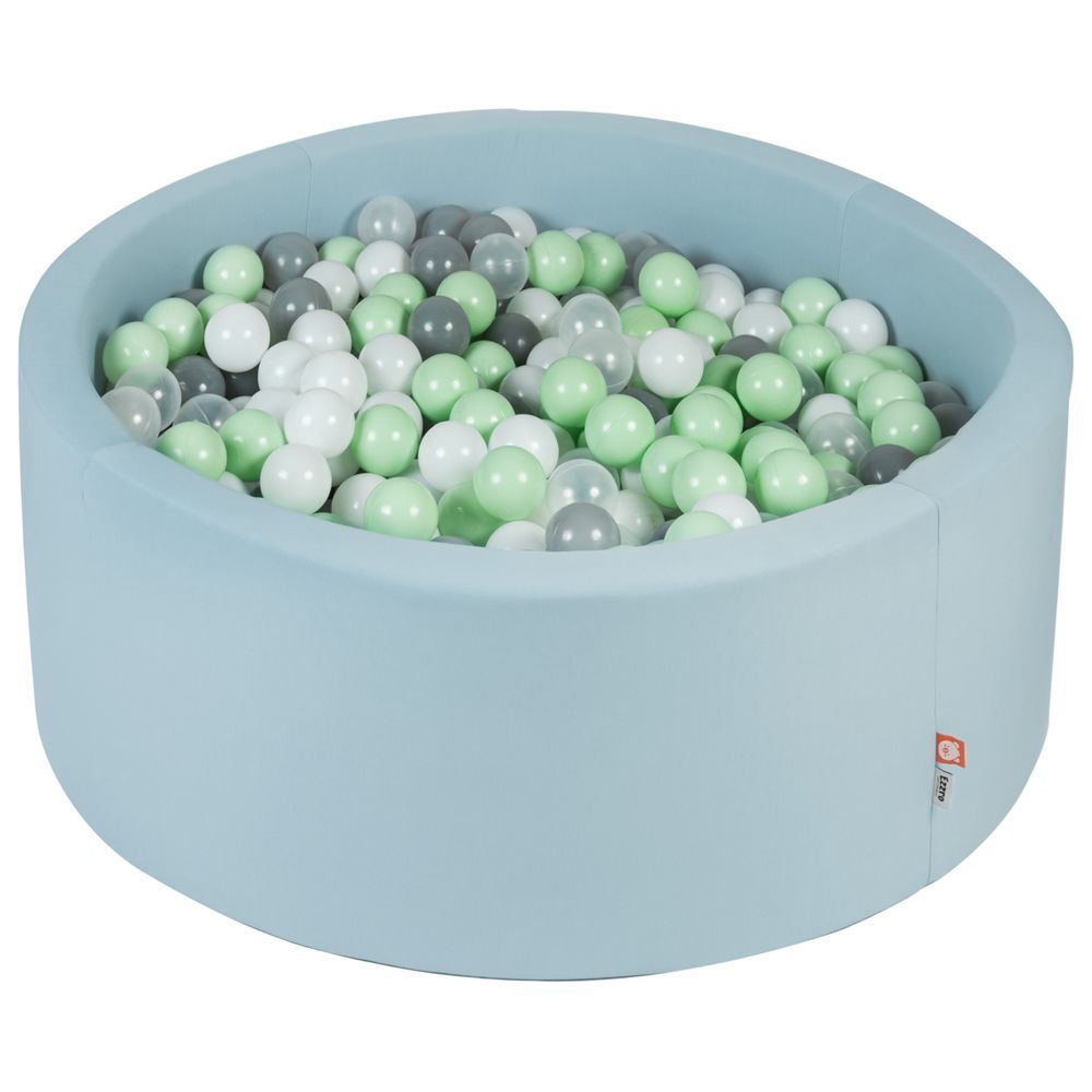 Ezzro - Round Ball Pit 120x50 w/ 400 Balls (Lime, White, Grey, Transparent)