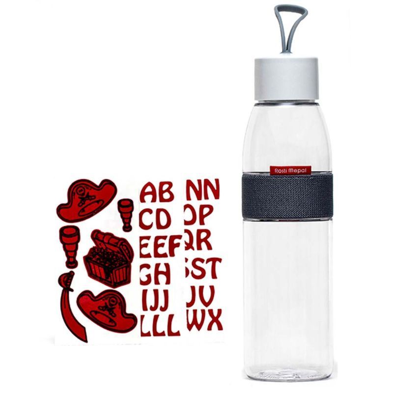 Forget Me Not Water Bottle Ellipse 500ml - White Pirate