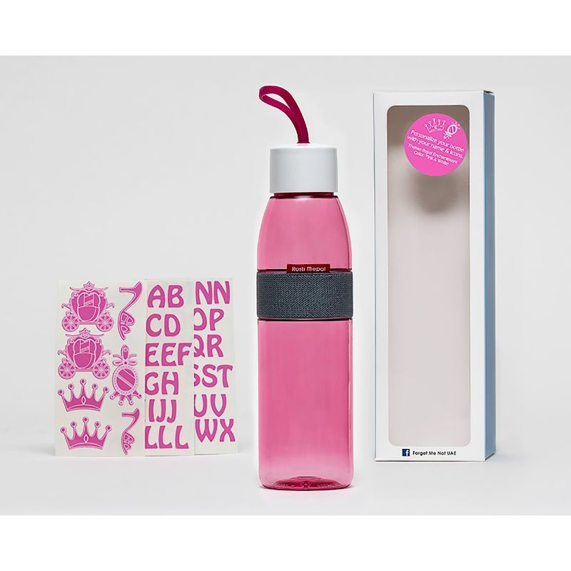 Forget Me Not Water Bottle Ellipse 500ml - Pink Princess