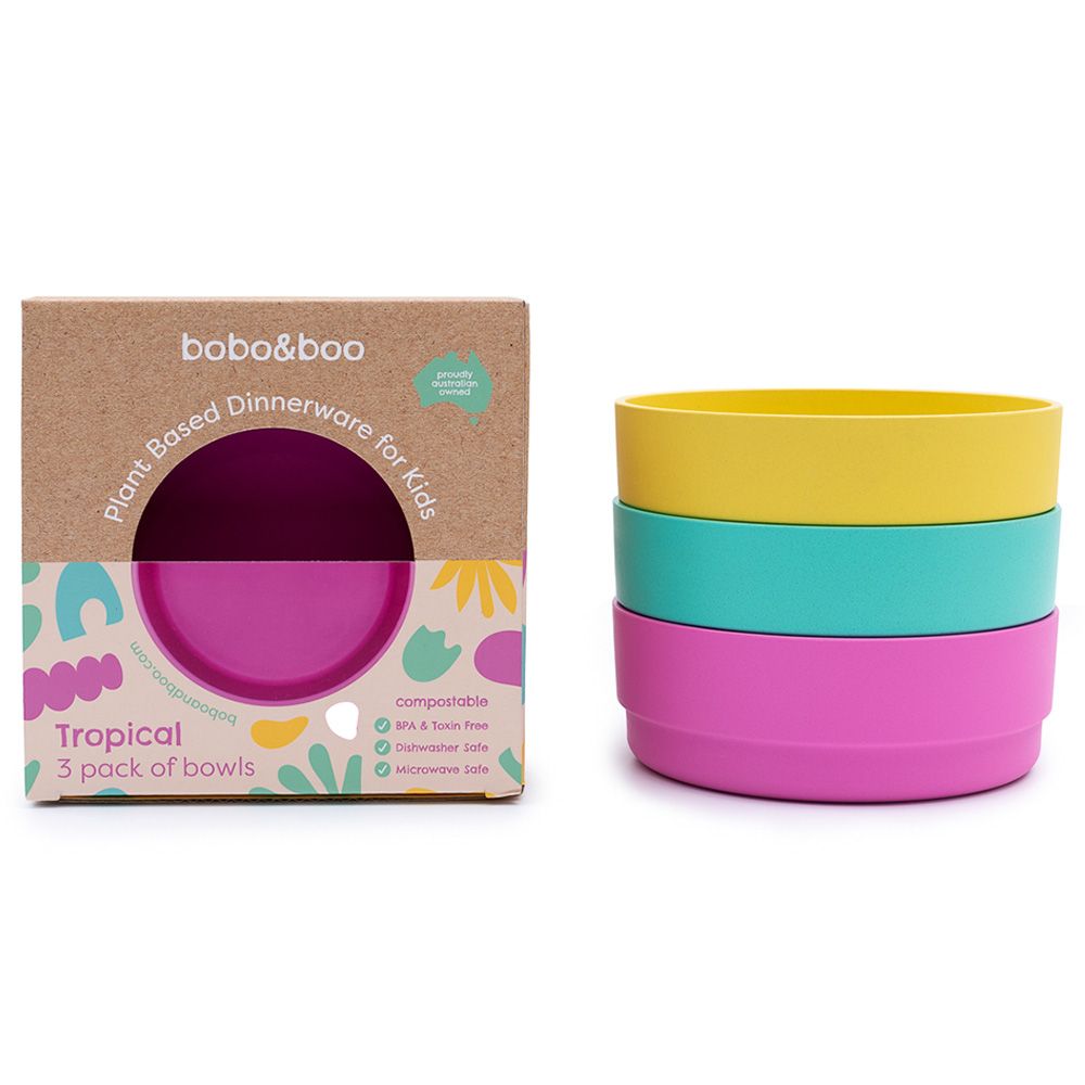 Bobo & Boo - Plant-Based Bowls - 3pcs - Tropical - 600ml