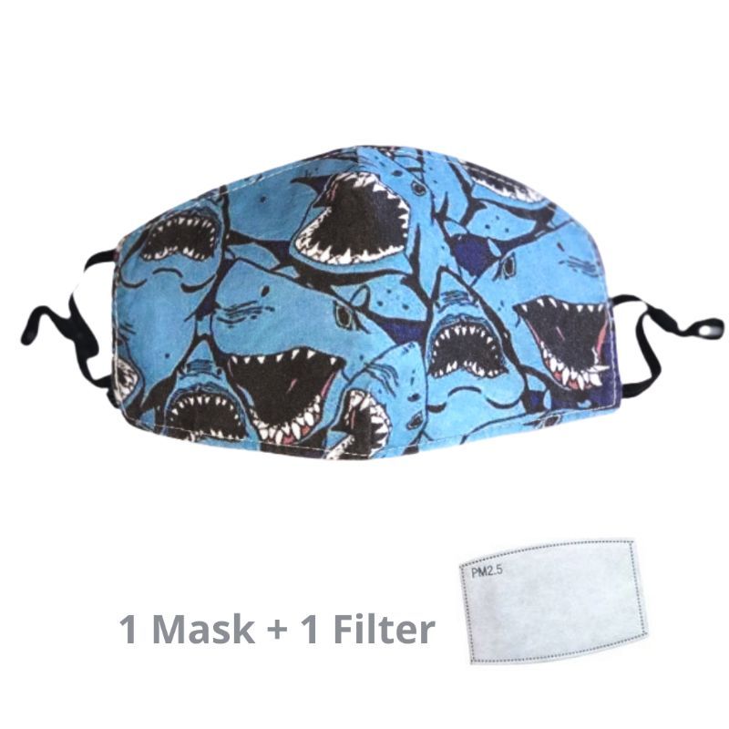 Forget Me Not - Kids' Face Mask + 1 Filter - Shark