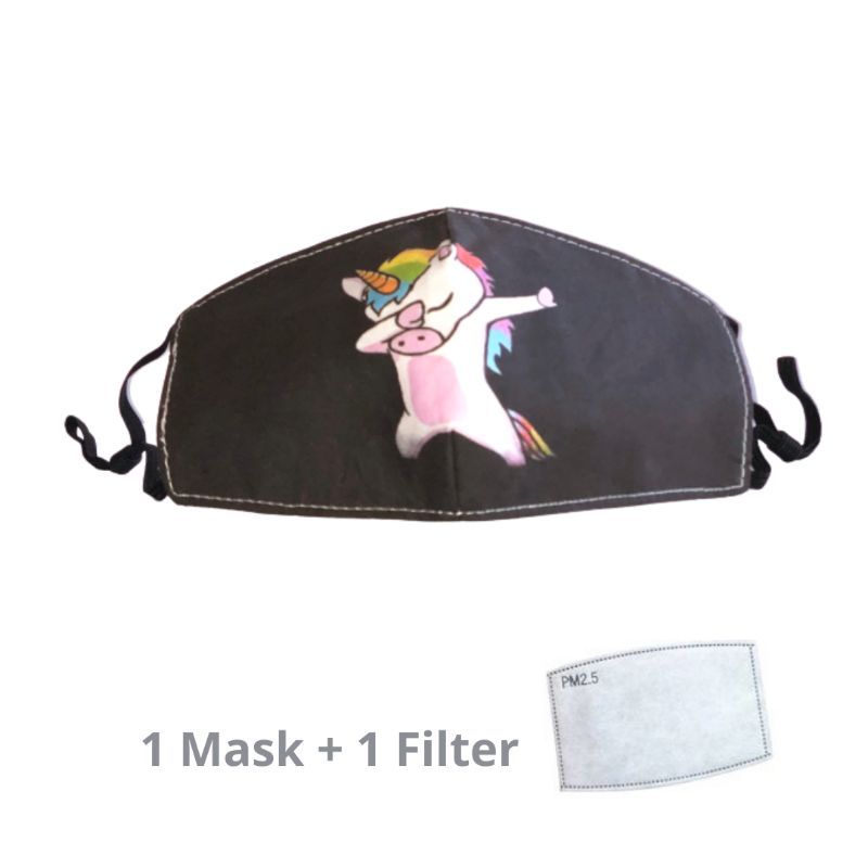 Forget Me Not - Kids' Face Mask + 1 Filter - Unicorn Dab