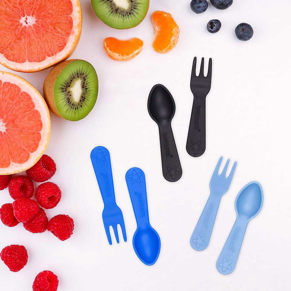 Lunch Punch - Fork & Spoon Set - Blue