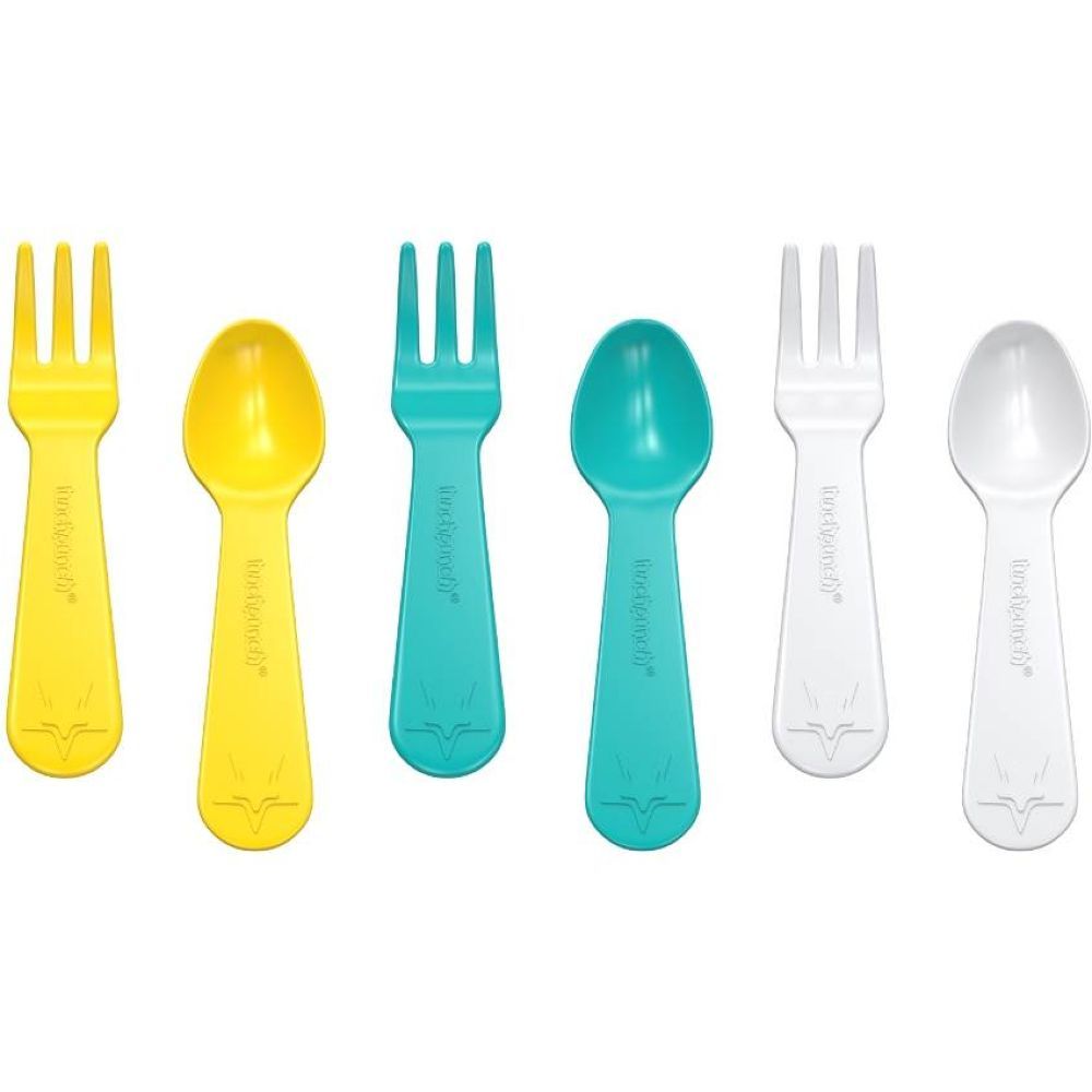 The Lunch Punch - Set Of 3 Fork & Spoon - Yellow