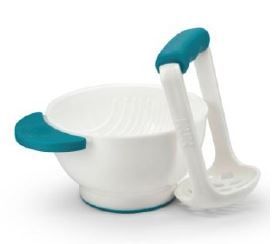 Nuk - Food Masher & Bowl 1pc - Color May Vary