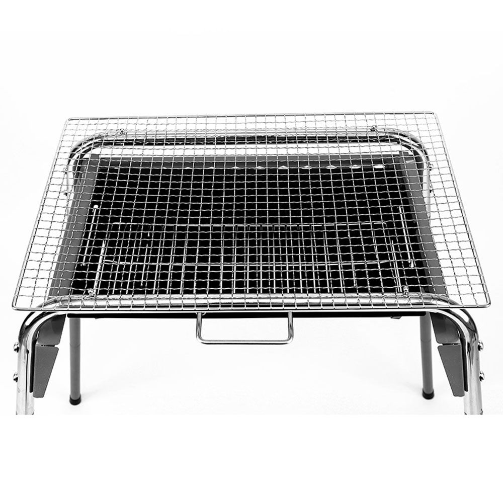 King Camp - Portable Charcoal Grill - Silver