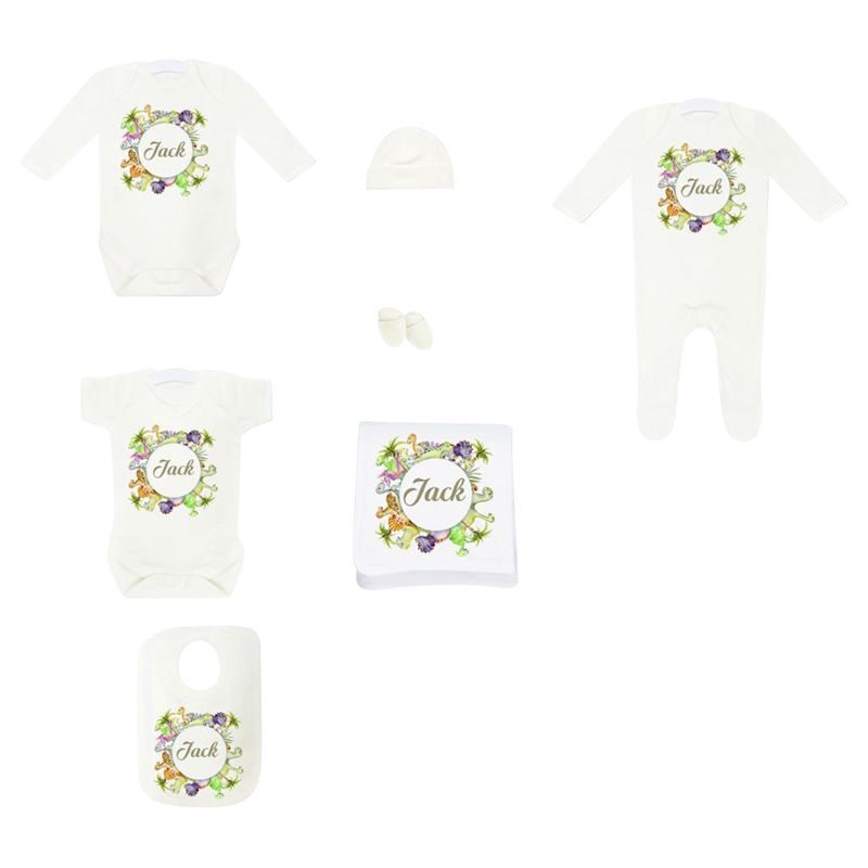 Mini Plum - Personalized Forest 7pc-Set - White