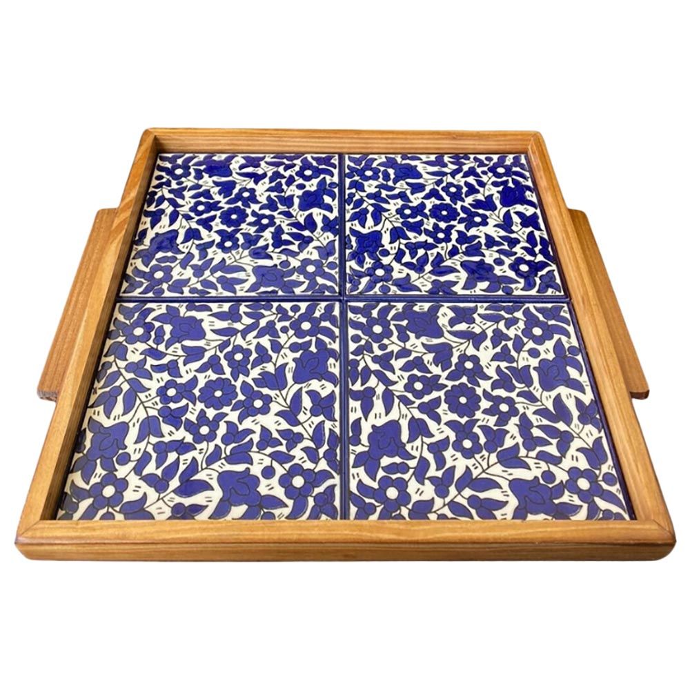 Fyrouzi - Ceramic Tray - Blue & White - Medium