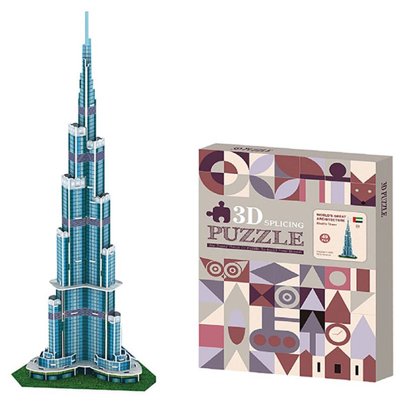 Family Center - Khalifa Tower 3D Jigsaw Puzzle - 49pcs