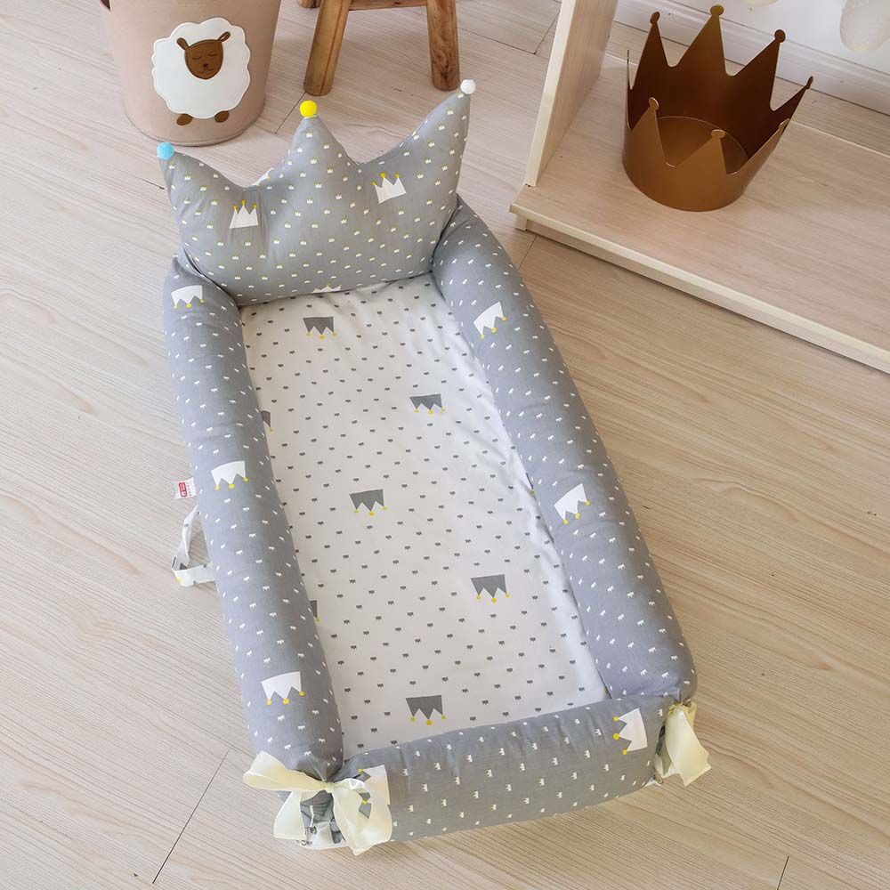 Bumble & Bird - Portable Maxi Baby Nest - Royal Grey (Exclusive)