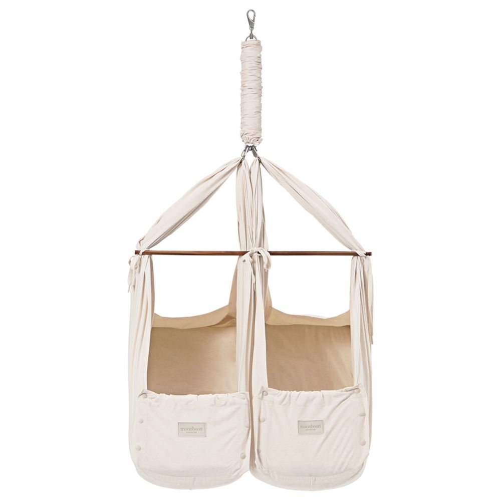 Moonboon - Classic Bundle Twin Baby Hammock - Nature/White