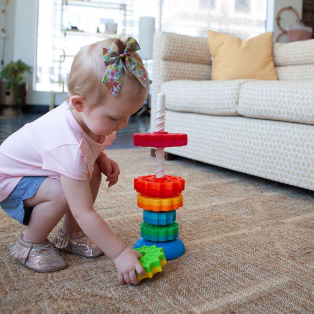 Fat Brain Toys - Spin Again Stacking Toys 6 Disks