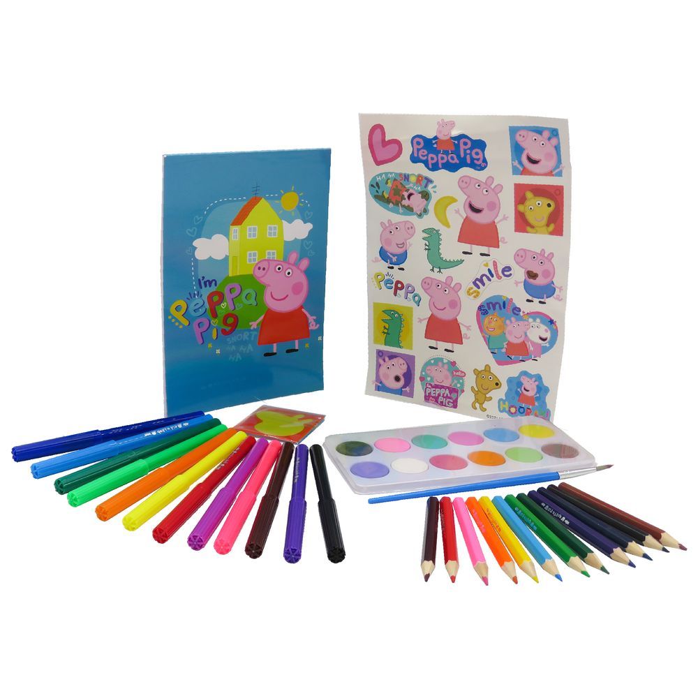 Peppa Pig - Art Set In Bucket 46pcs