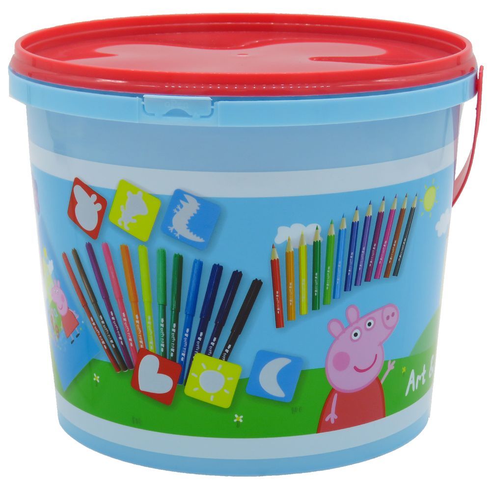 Peppa Pig - Art Set In Bucket 46pcs