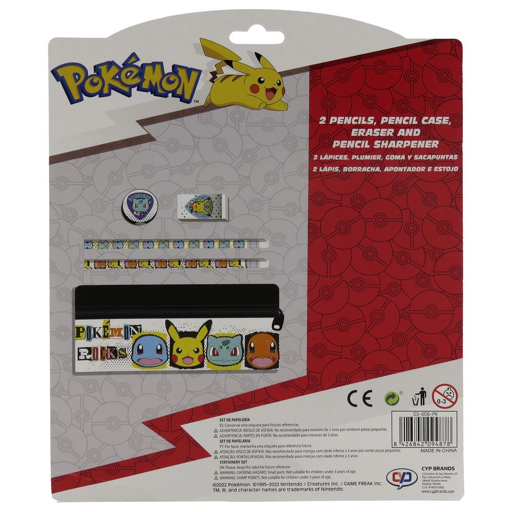 Pokemon - Stationery Set W/ Pencil Case