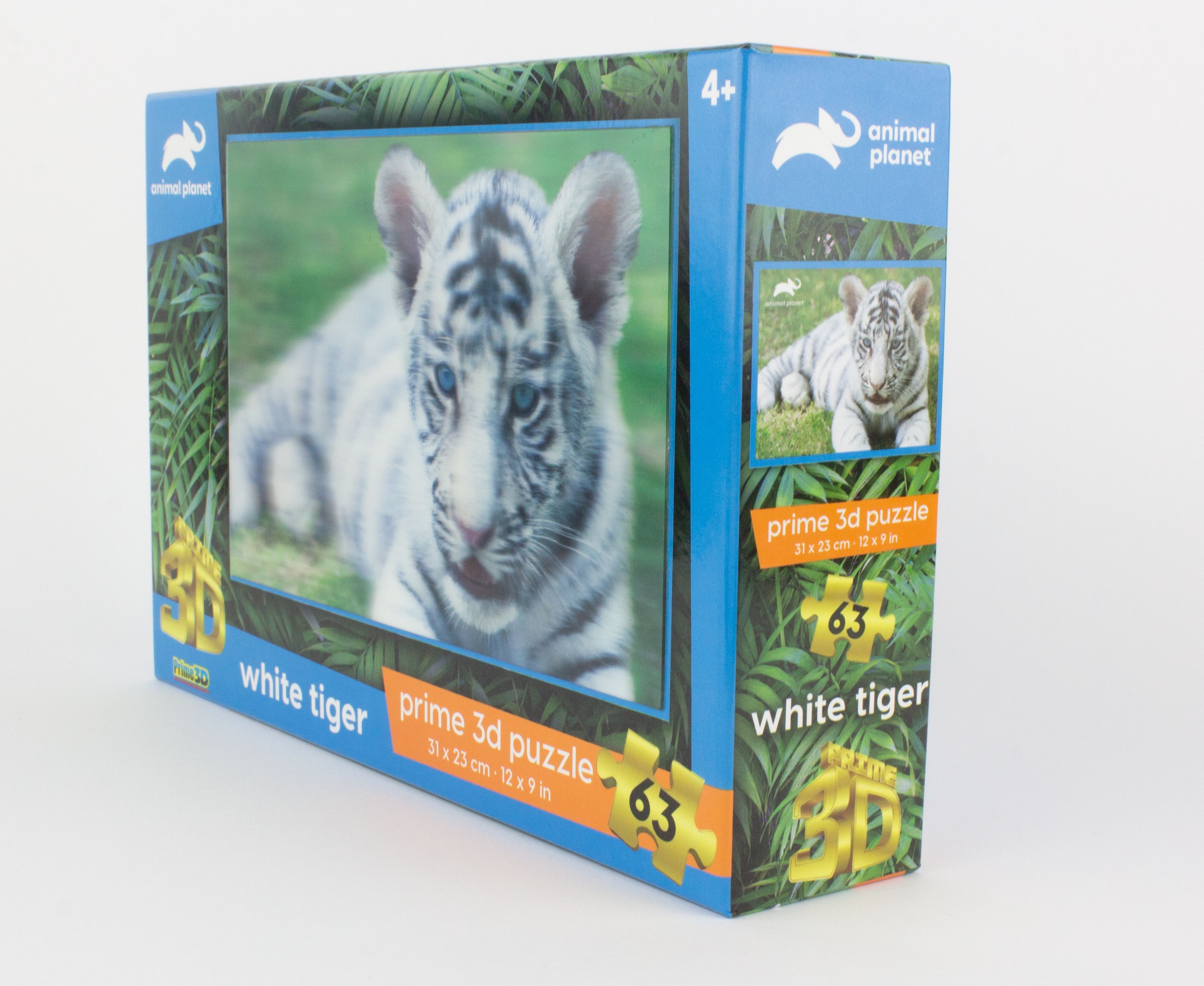 Prime3D - White Tiger 3D Puzzle - 63 Pcs