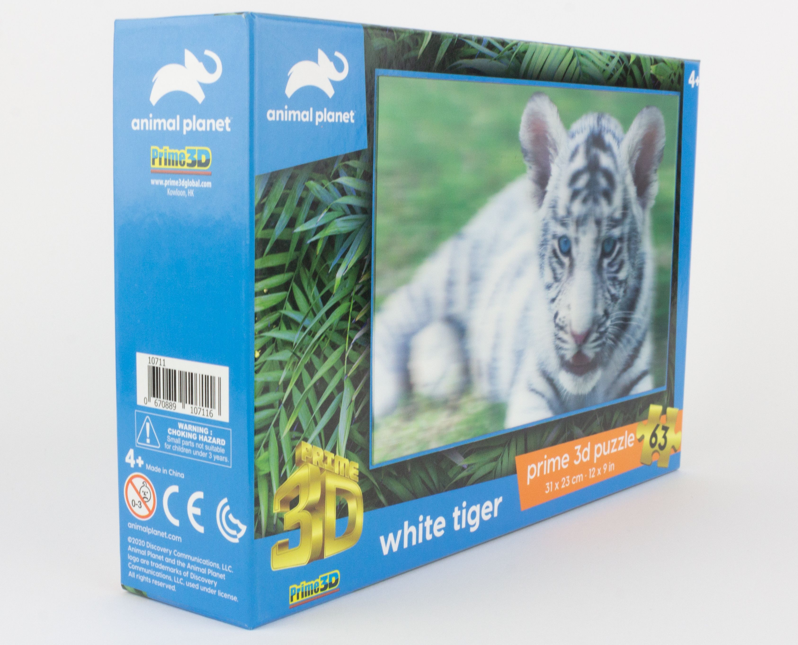 Prime3D - White Tiger 3D Puzzle - 63 Pcs