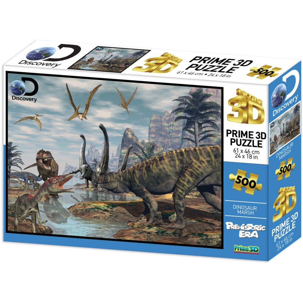 Prime 3D Puzzles - Discovery - Dinosaur Marsh 500pcs Puzzle