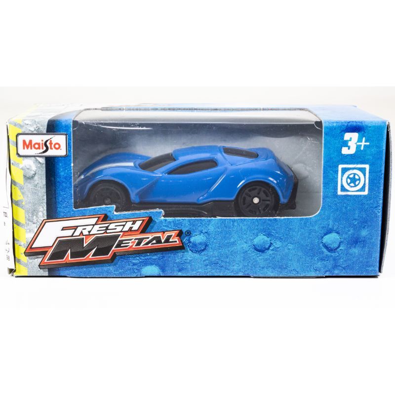 Maisto Fresh Metal - Diecast Car 3" - Blue Race Car