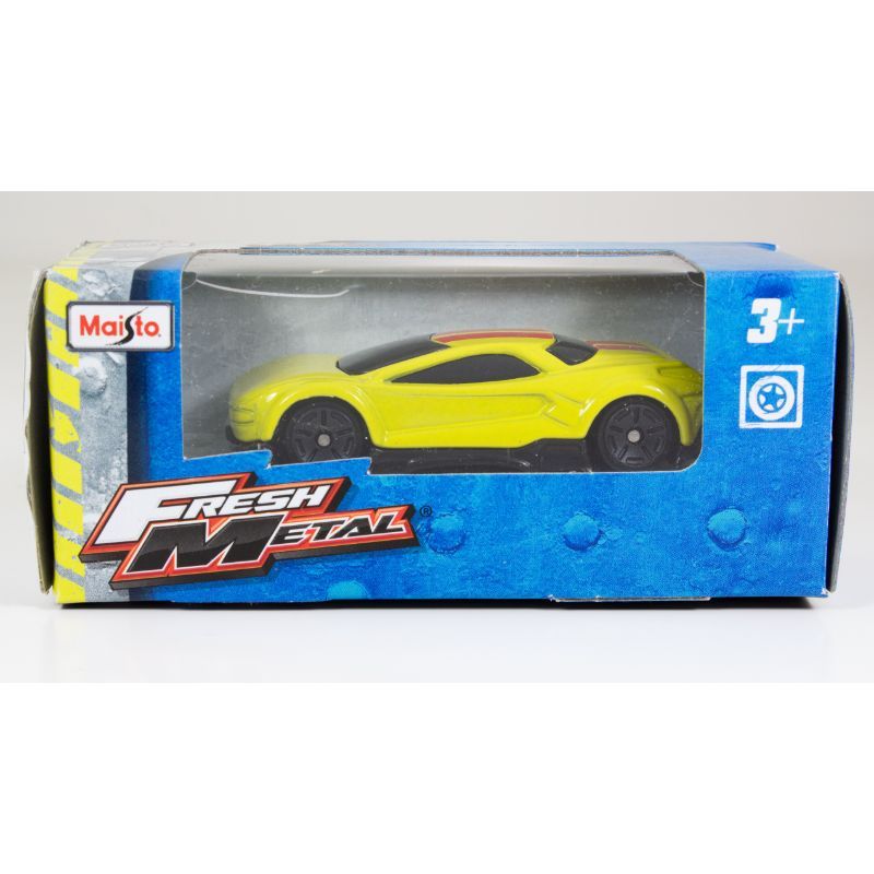 Maisto Fresh Metal - Diecast Car 3" - Yellow Race Car