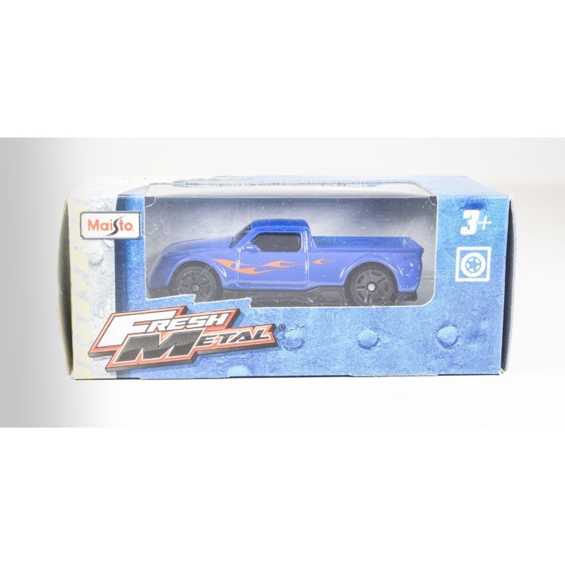 Maisto Fresh Metal - Diecast Car 3" - Blue Pickup Race Truck