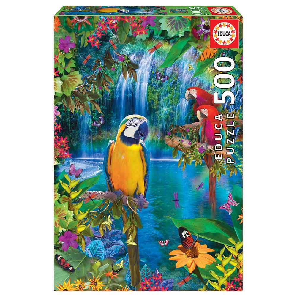 Educa - Parrots in Tropical Forrest Puzzle - 500pc