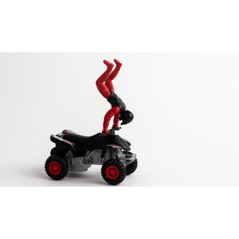 Maisto - 8cm Pullback Powered ATV - Black, Grey & Red