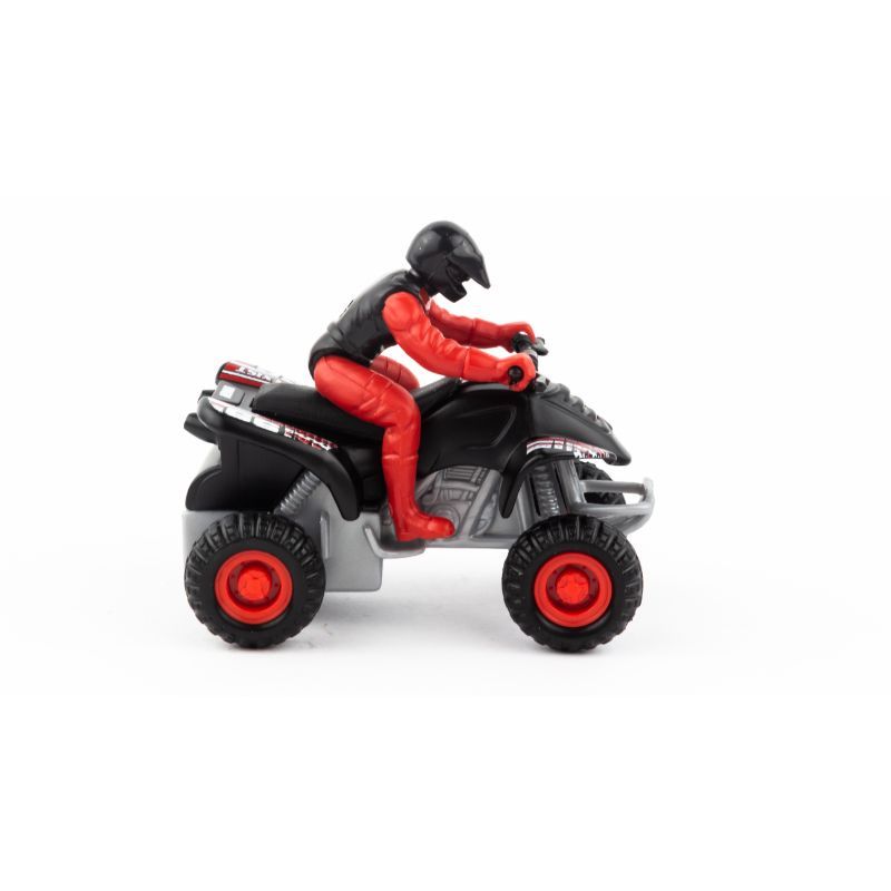 Maisto - 8cm Pullback Powered ATV - Black, Grey & Red