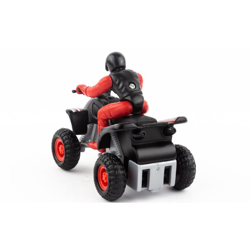 Maisto - 8cm Pullback Powered ATV - Black, Grey & Red