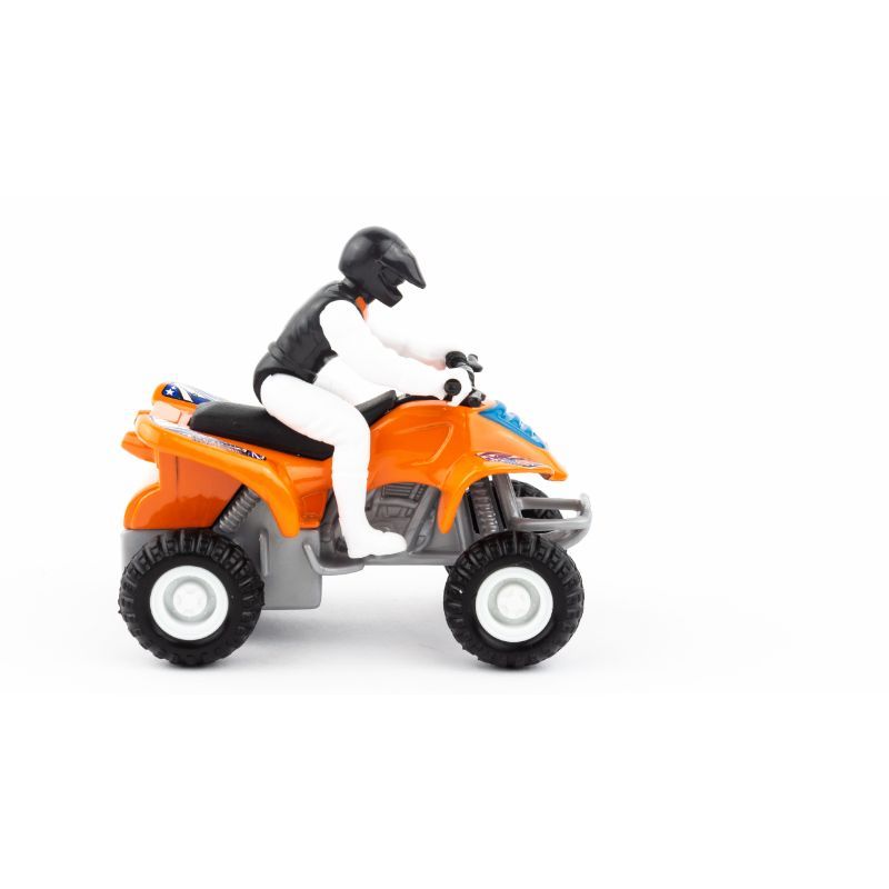 Maisto - 8cm Pullback Powered ATV - Orange & White