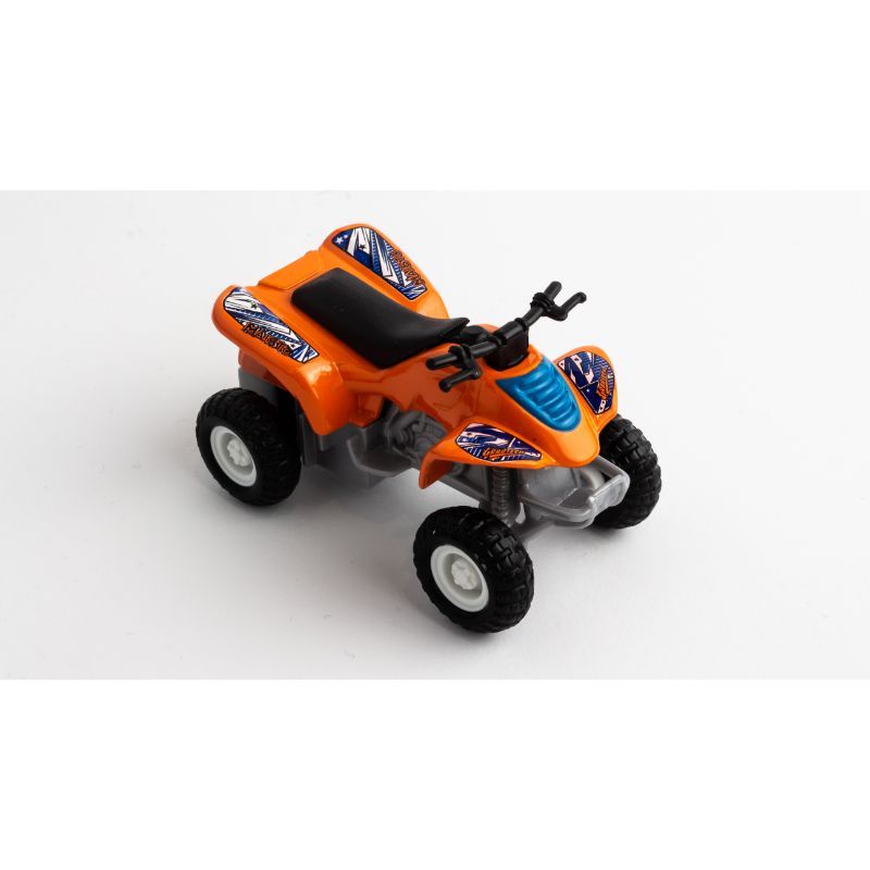 Maisto - 8cm Pullback Powered ATV - Orange & White