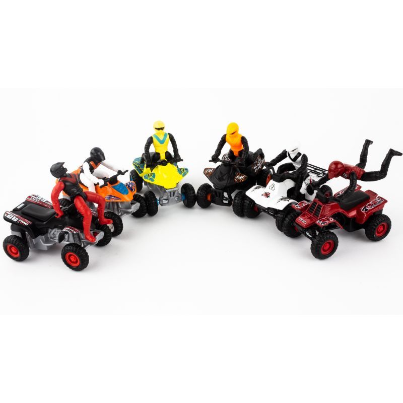 Maisto - 8cm Pullback Powered ATV - Black & Red