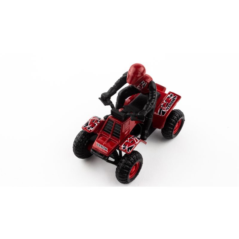 Maisto - 8cm Pullback Powered ATV - Black & Red