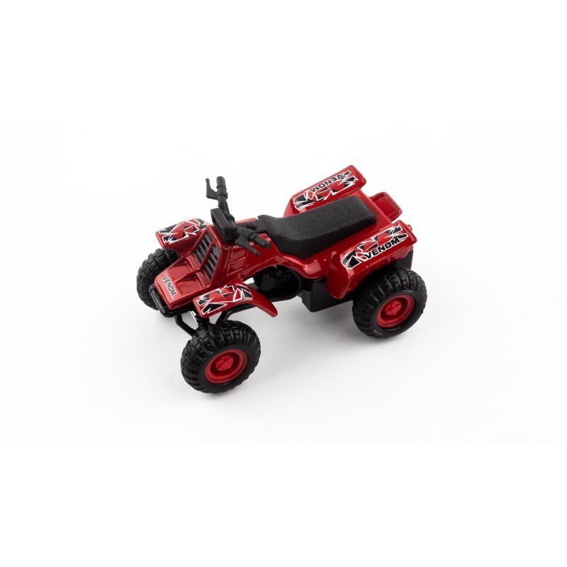 Maisto - 8cm Pullback Powered ATV - Black & Red