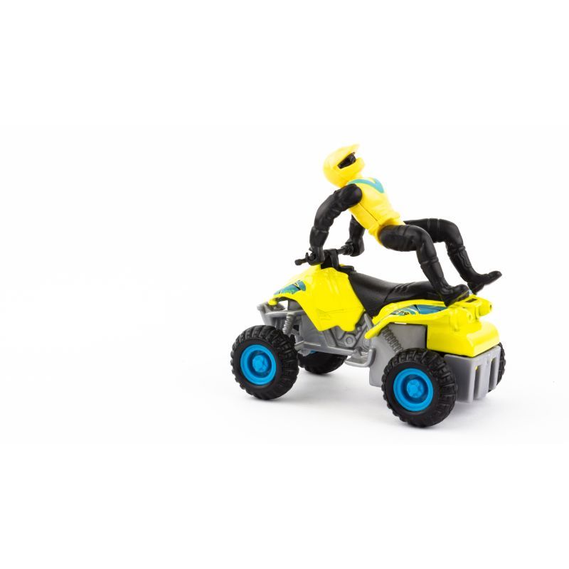 Maisto - 8cm Pullback Powered ATV - Black, Grey & Yellow