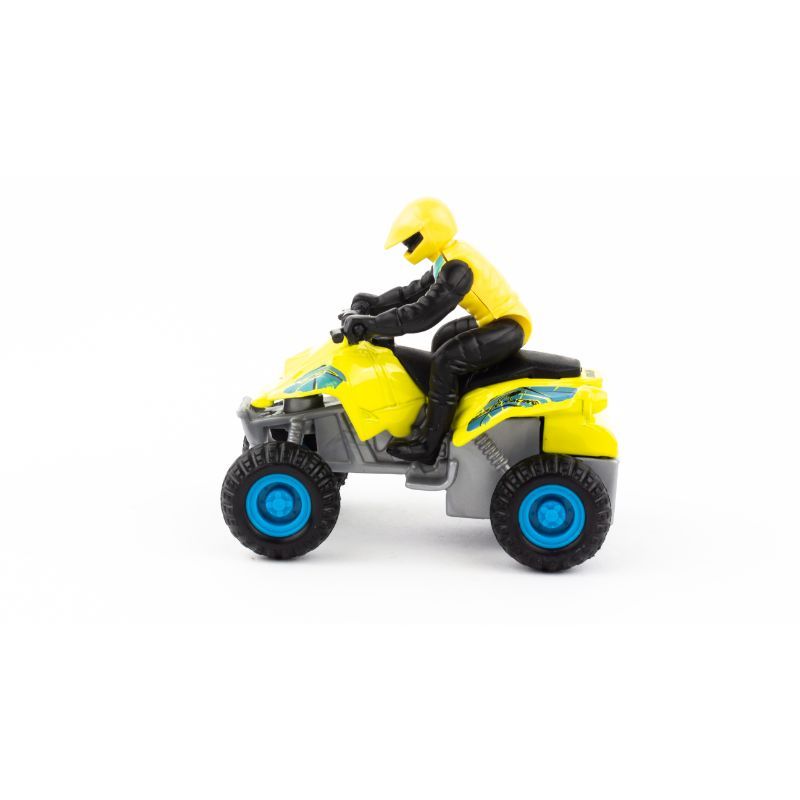 Maisto - 8cm Pullback Powered ATV - Black, Grey & Yellow