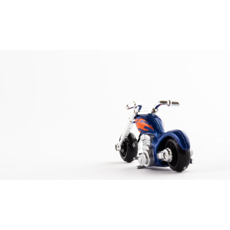 Maisto - 3" Vehicle - Chopper Bike - Blue