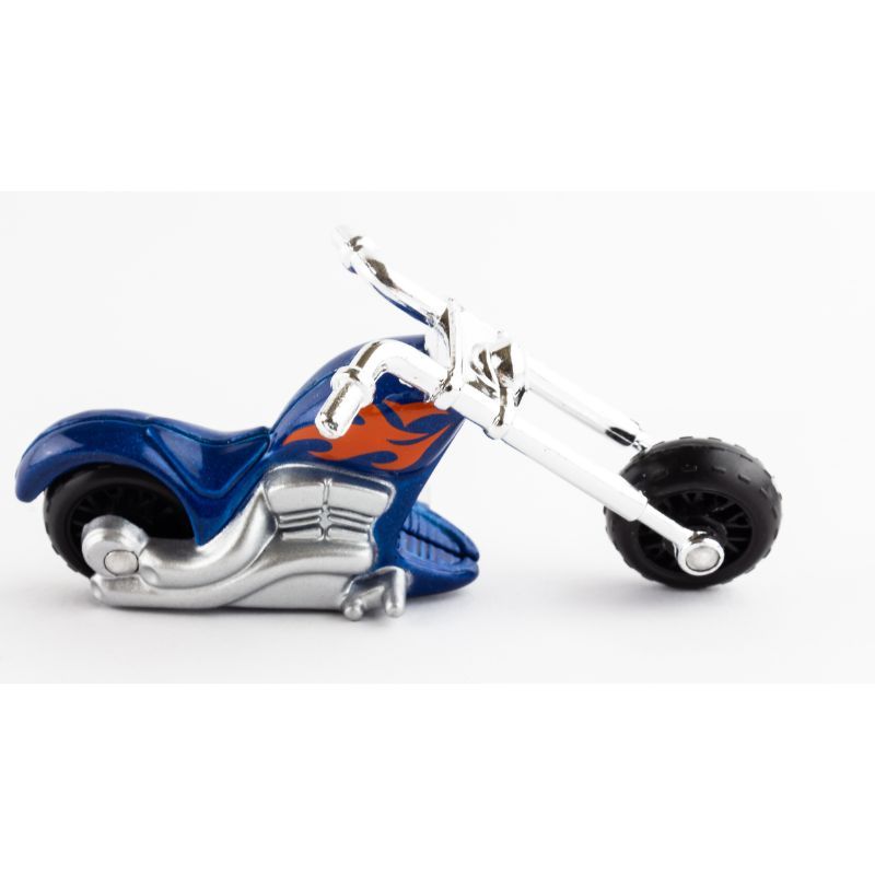 Maisto - 3" Vehicle - Chopper Bike - Blue