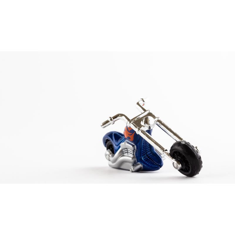 Maisto - 3" Vehicle - Chopper Bike - Blue