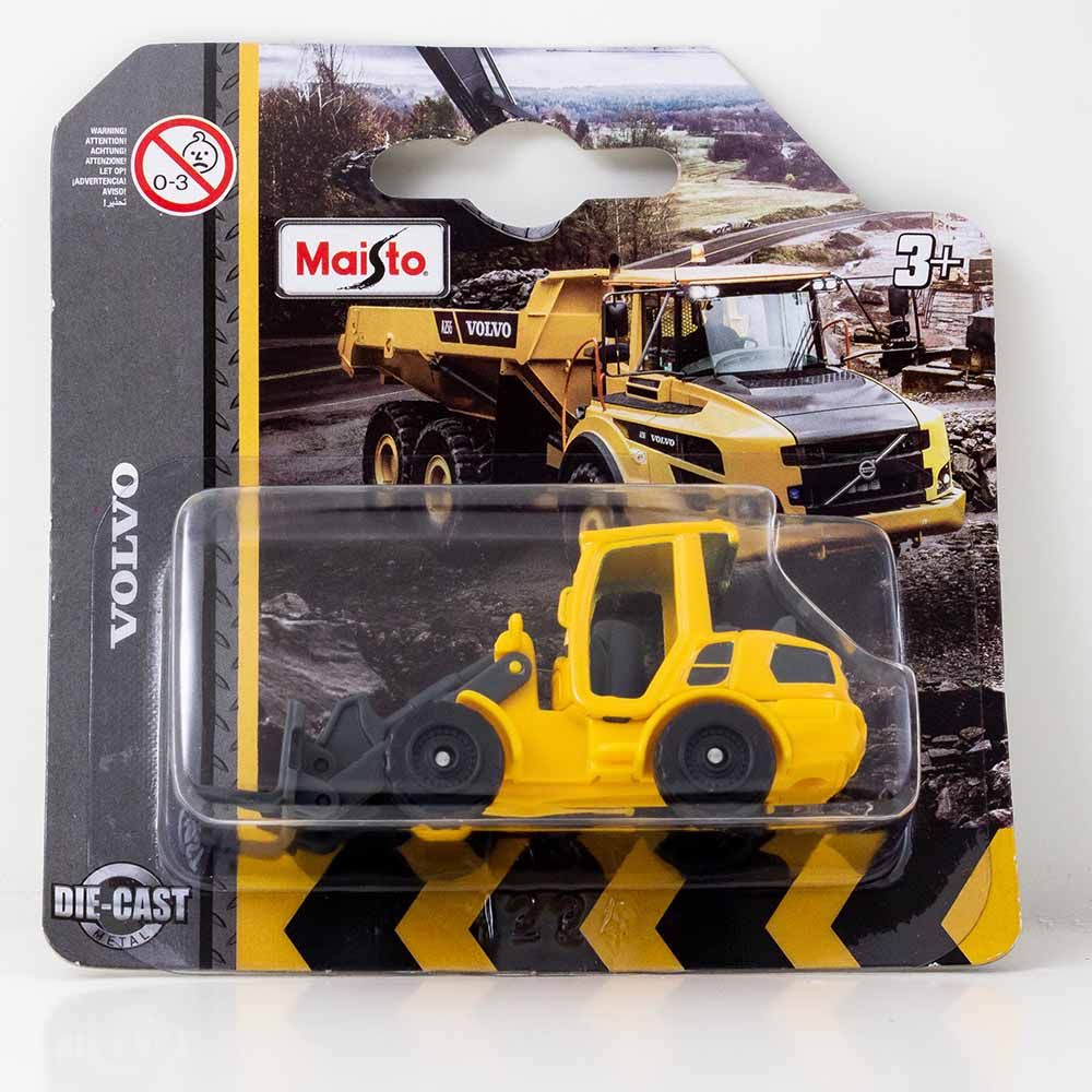 Maisto - Volvo Blister Pack Fork Lift Truck - Yellow