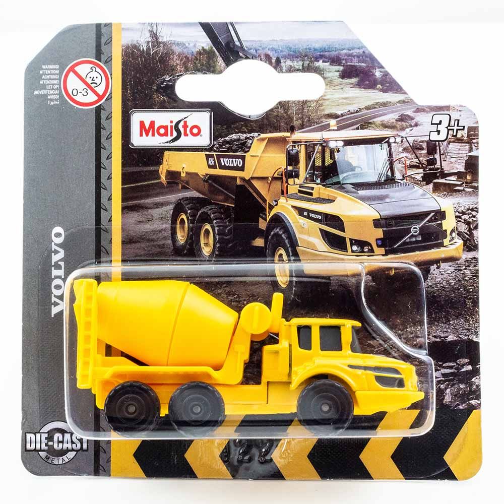 Maisto - Volvo Blister Pack Concrete Mixer - Yellow