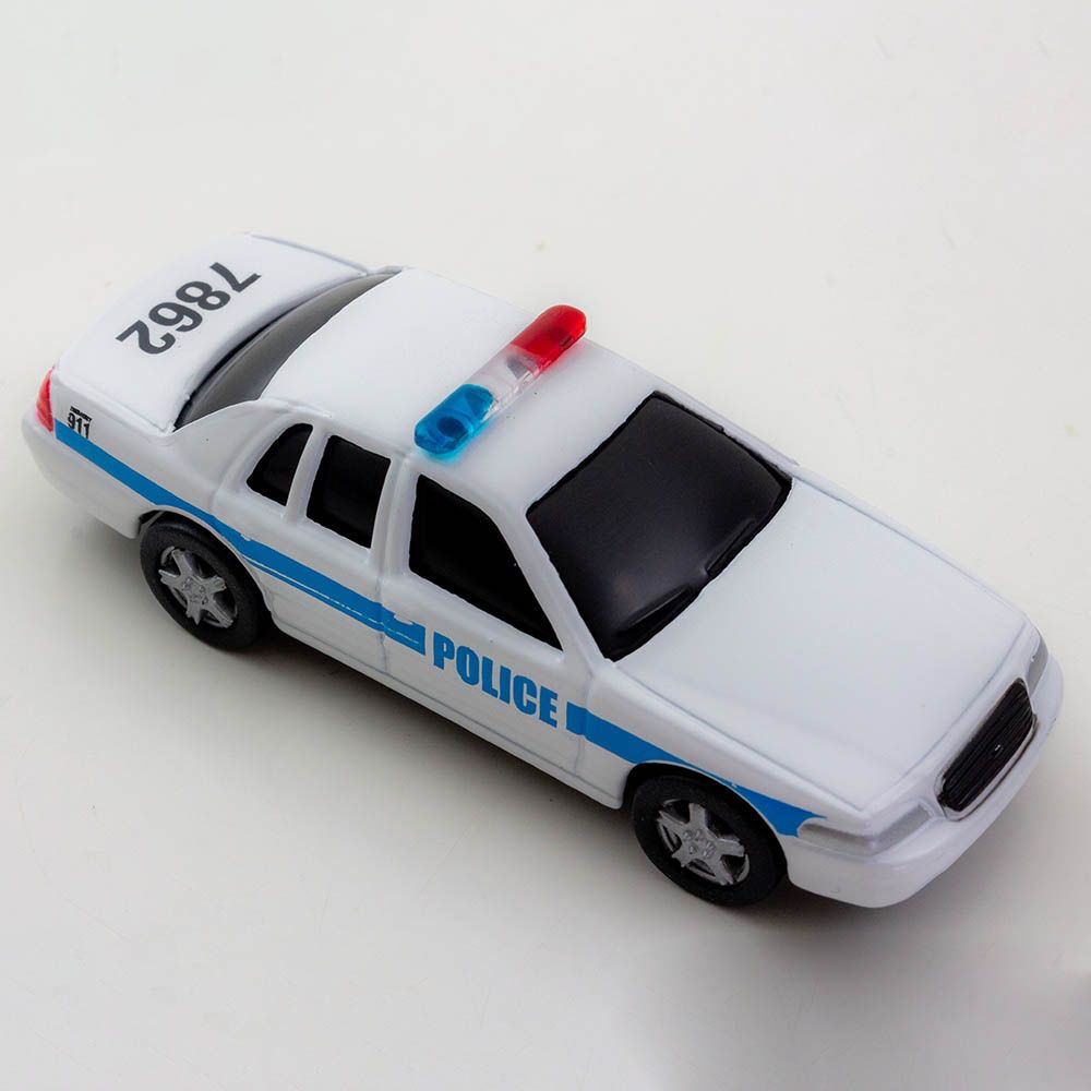 Maisto - Pullback Real Gears Police Car - White