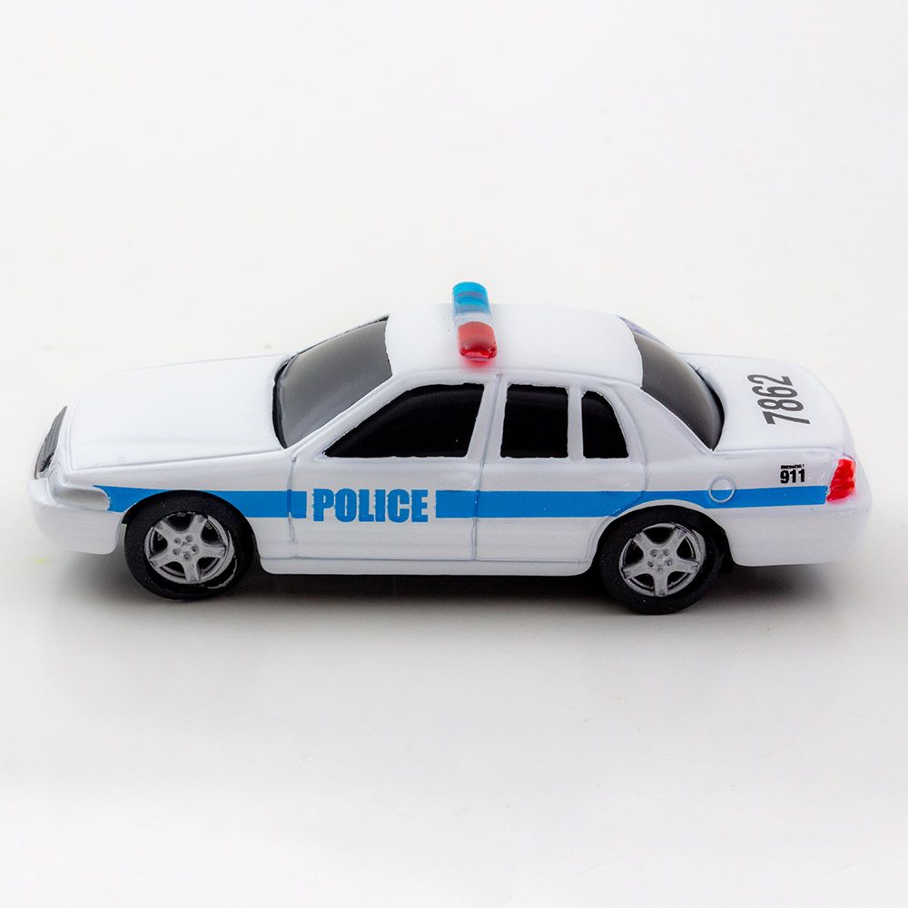 Maisto - Pullback Real Gears Police Car - White