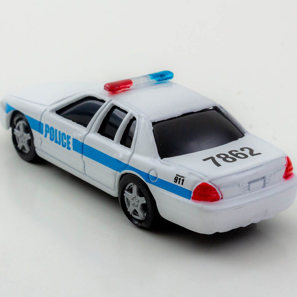 Maisto - Pullback Real Gears Police Car - White